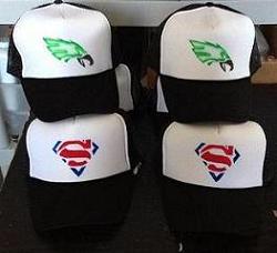 Tattoo Hats - Eagles & Superman - trimmed